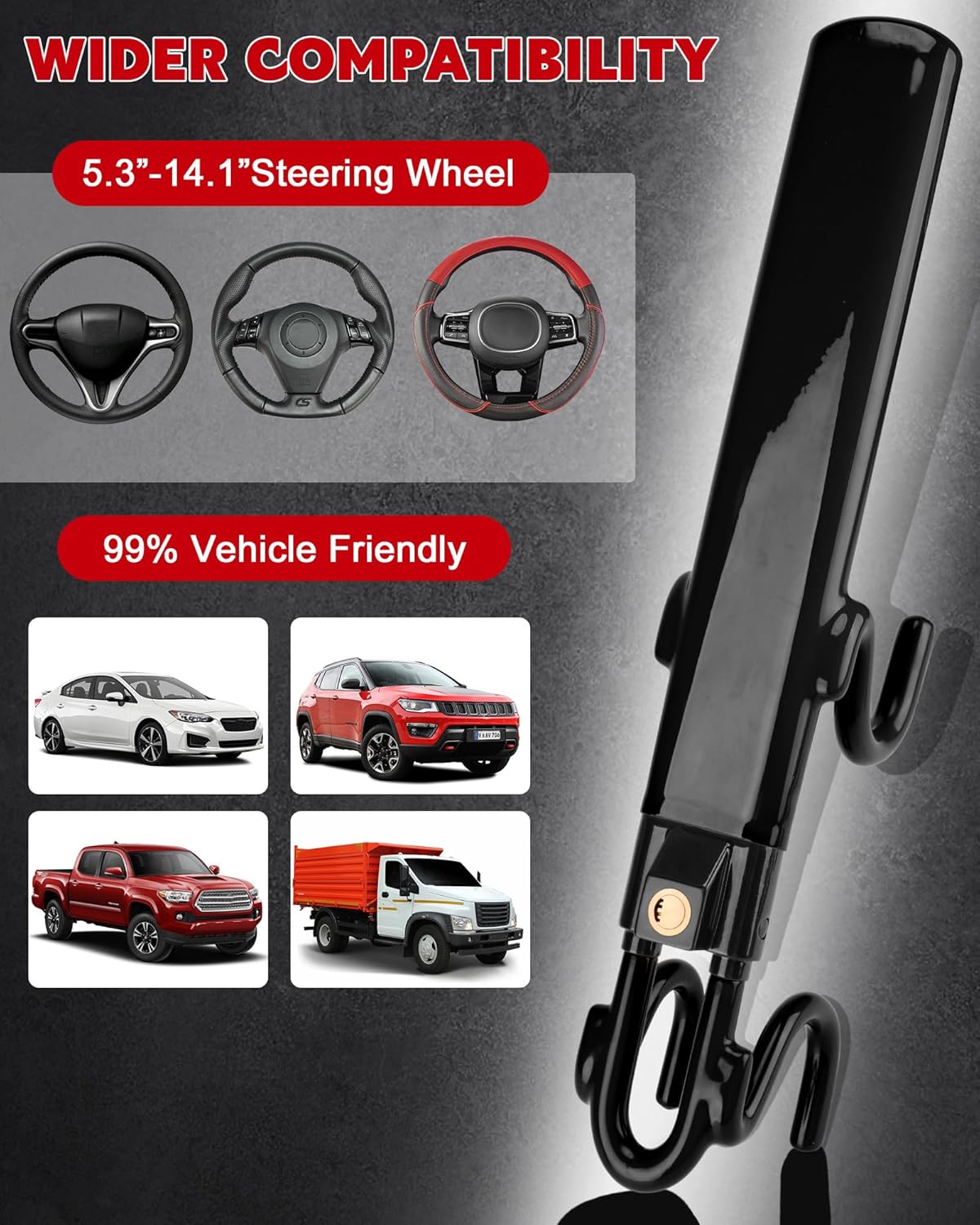 FortiLock™ Steering Wheel Clamp Anti-Car Theft Deterrent