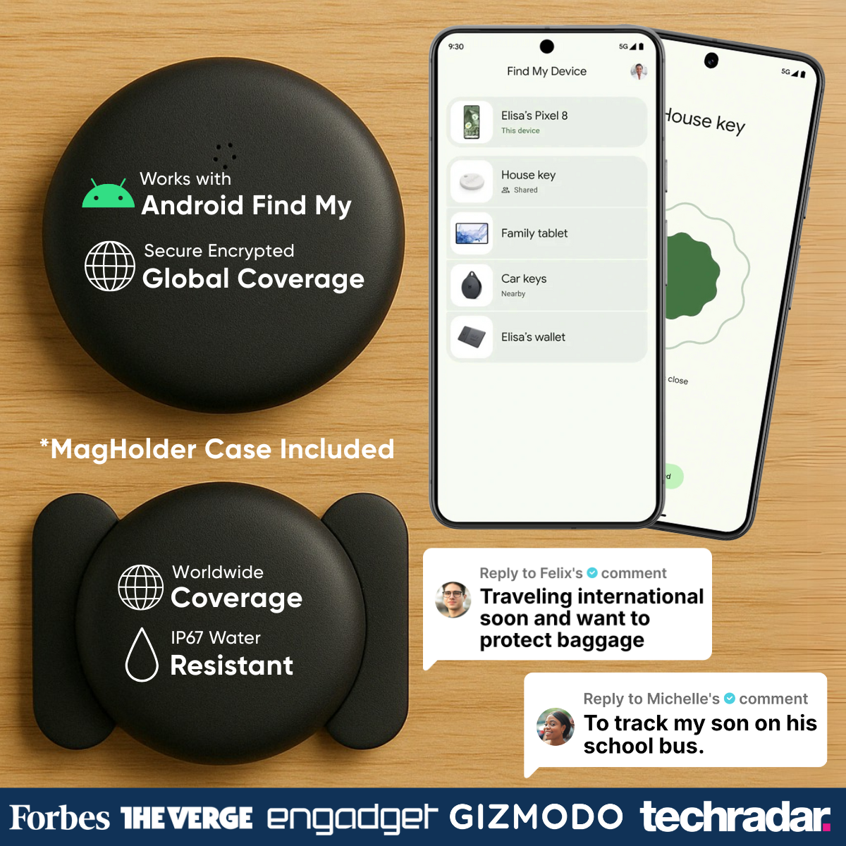 SafeSync™ Anti-Theft Tracker With Android "Find My Device" Support